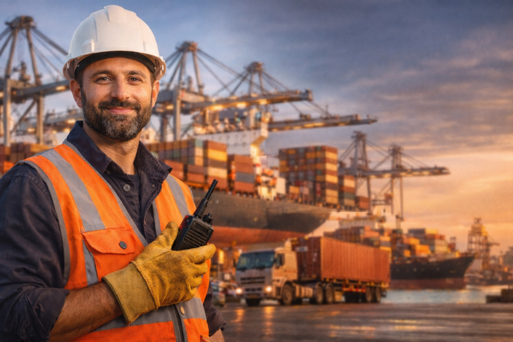 Foto de un estibador