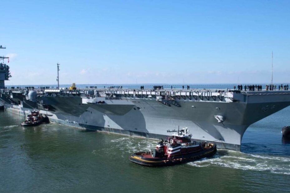El nuevo portaaviones de EE. UU. inicia pruebas en el mar