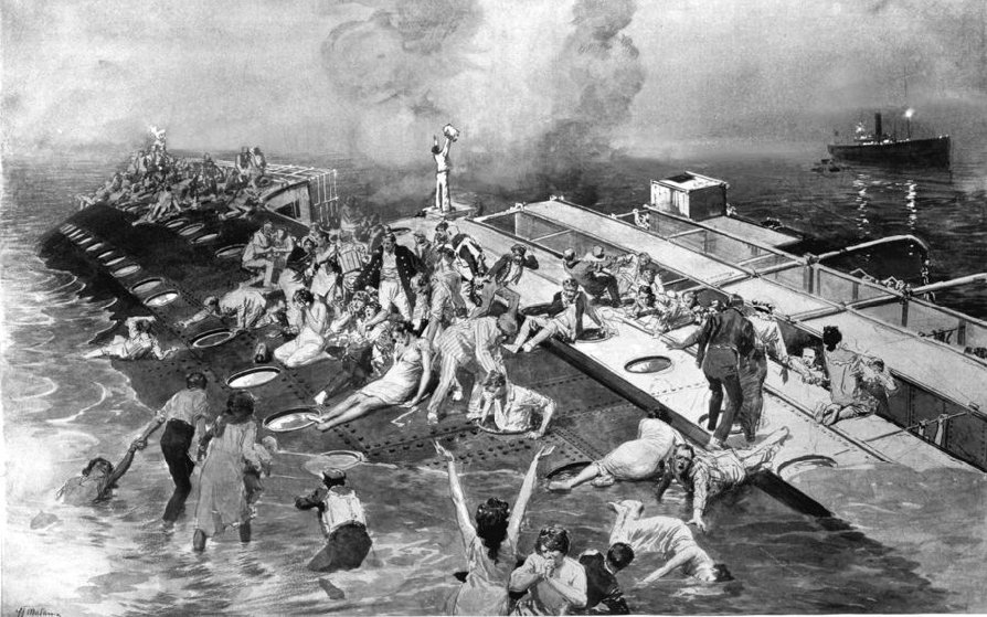 Comtemporary illustration of the Sinking of the RMS Empress of Ireland, 1914