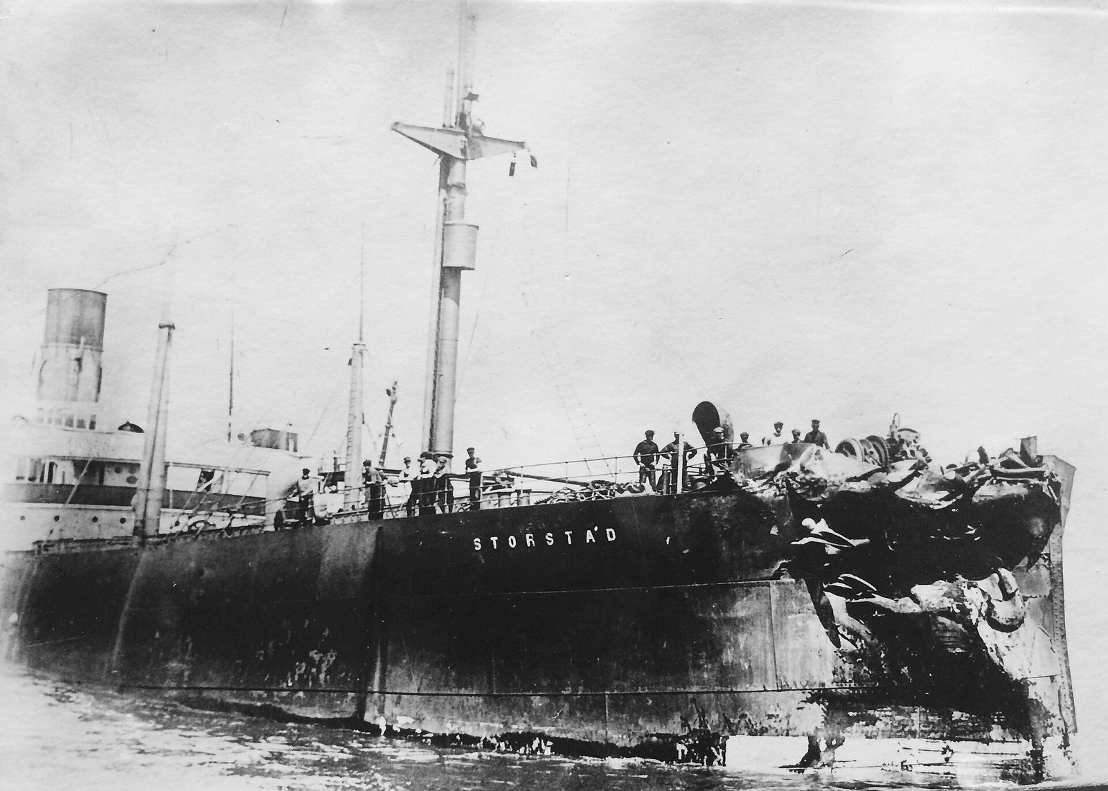Damage sustained by the SS Storstad after its collision with the RMS Empress of Ireland