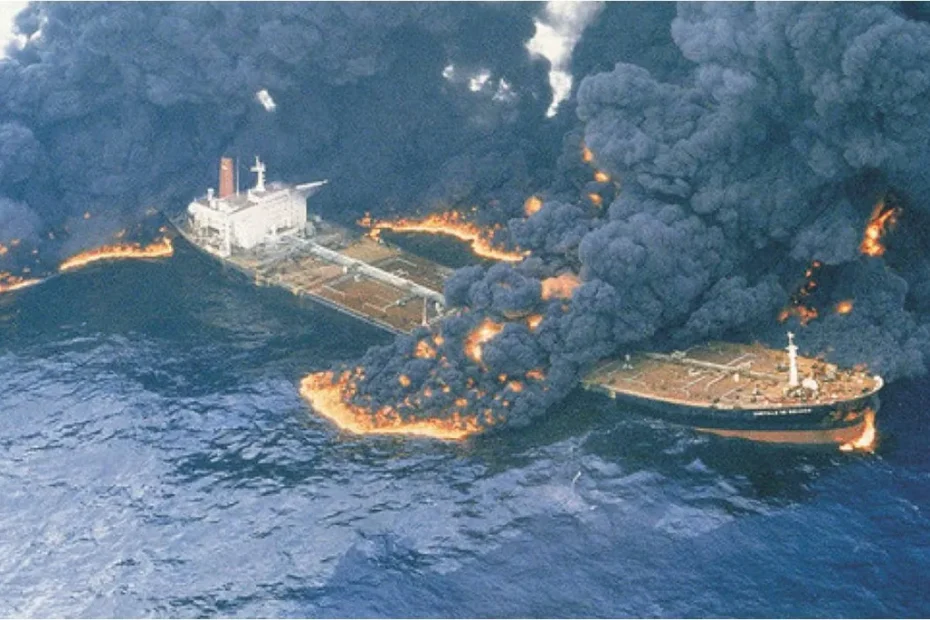 El hundimiento del MT Haven: tres días de incendio y una marea negra frente a Génova El hundimiento del MT Haven: tres días de incendio y una marea negra frente a Génova